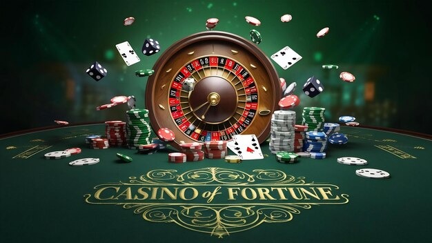 Three Card Poker table layout with dealer and player positions